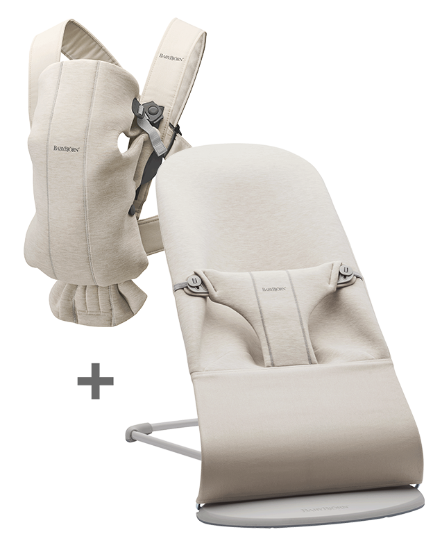 Startpaket Klein für Neugeborene - Hellbeige / 3D-Jersey Startpaket Klein für Neugeborene - Hellbeige / 3D-Jersey von BabyBjörn