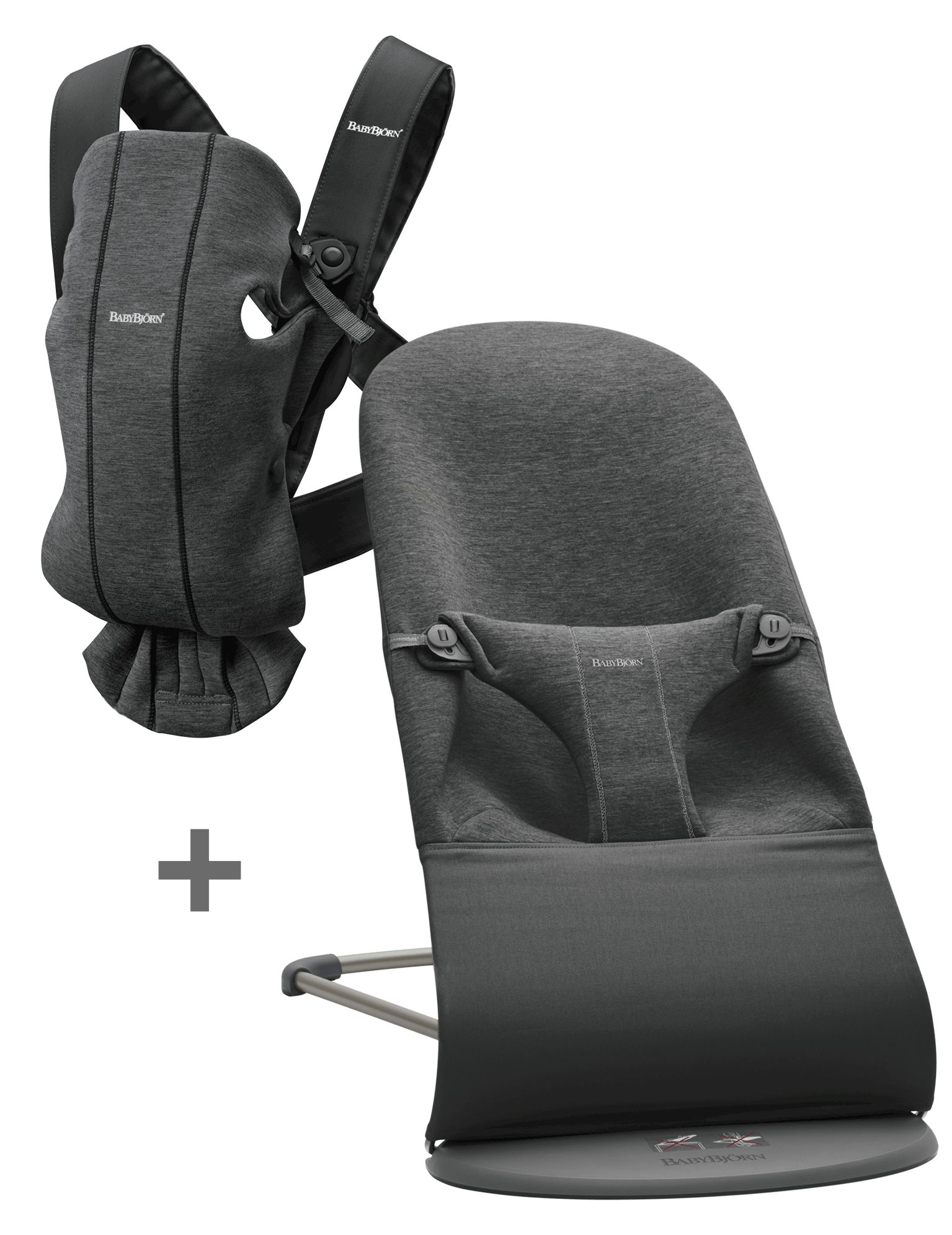 Startpaket Klein für Neugeborene - Schwarzgrau / 3D-Jersey Startpaket Klein für Neugeborene - Schwarzgrau / 3D-Jersey von BabyBjörn