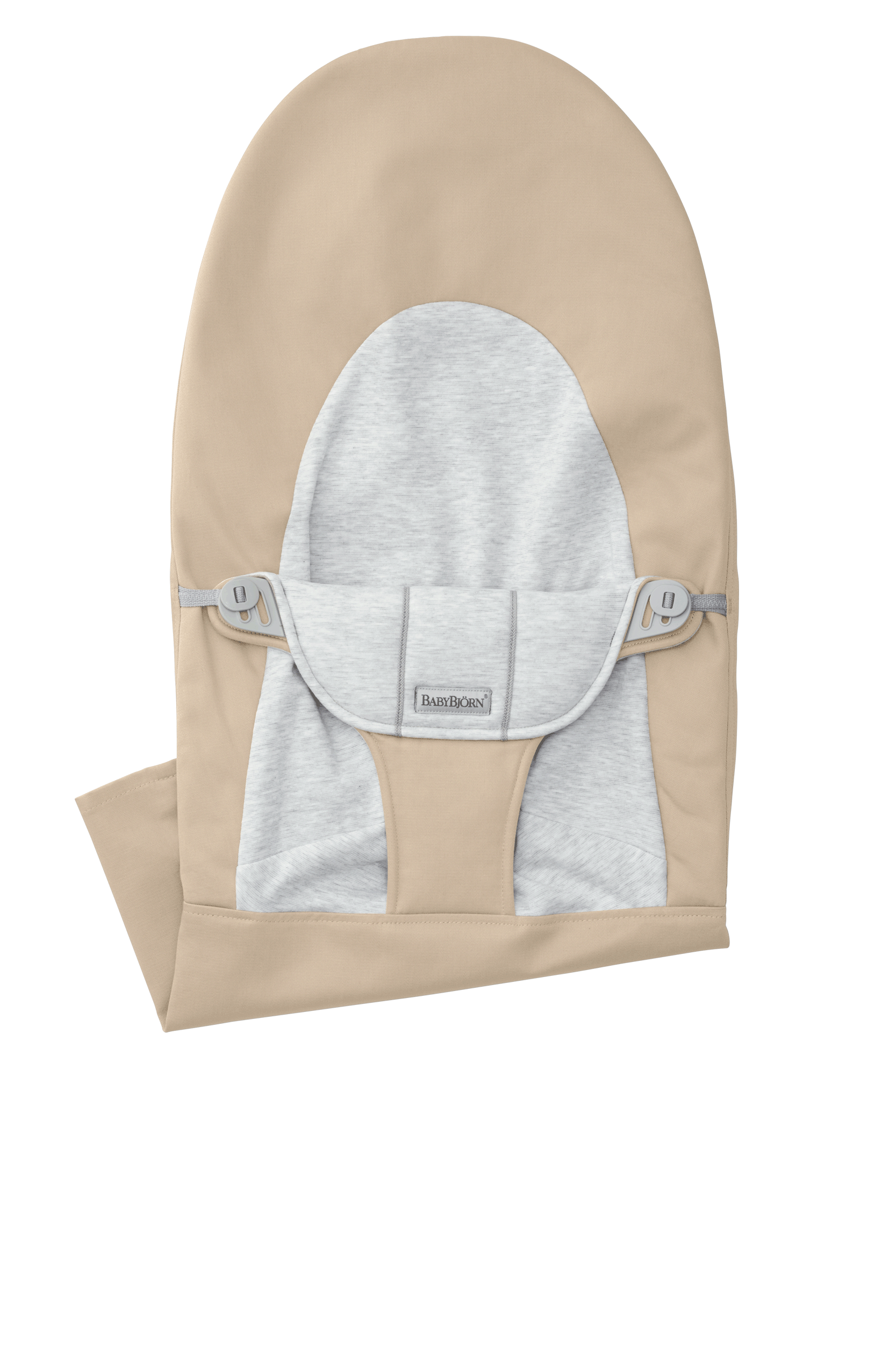 Zusätzlicher Stoffsitz für Babywippe Balance Soft - Beige/Grau / Gewebt/Jersey von BabyBjörn