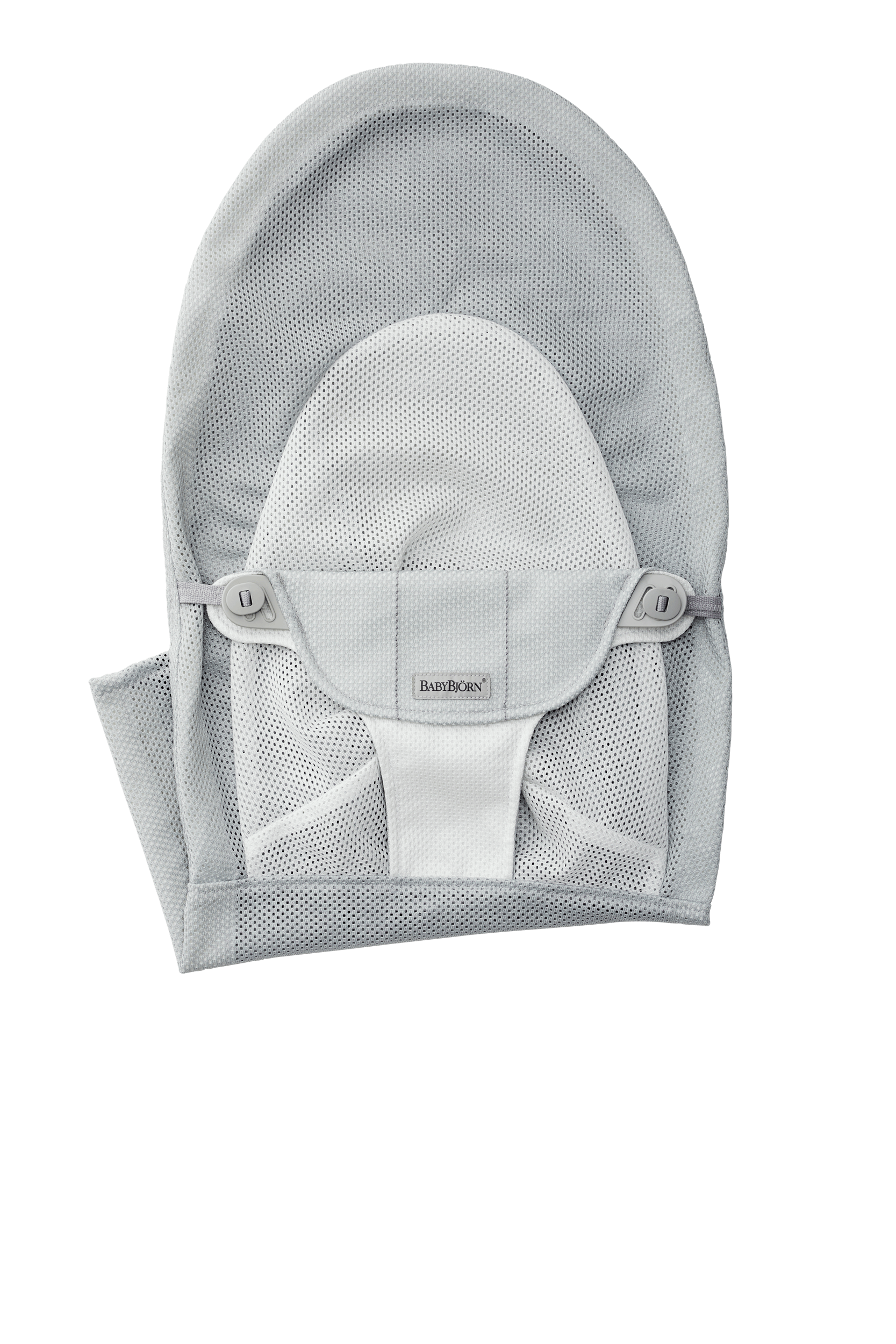 Zusätzlicher Stoffsitz für Babywippe Balance Soft - Silber/Weiß / Netzstoff von BabyBjörn
