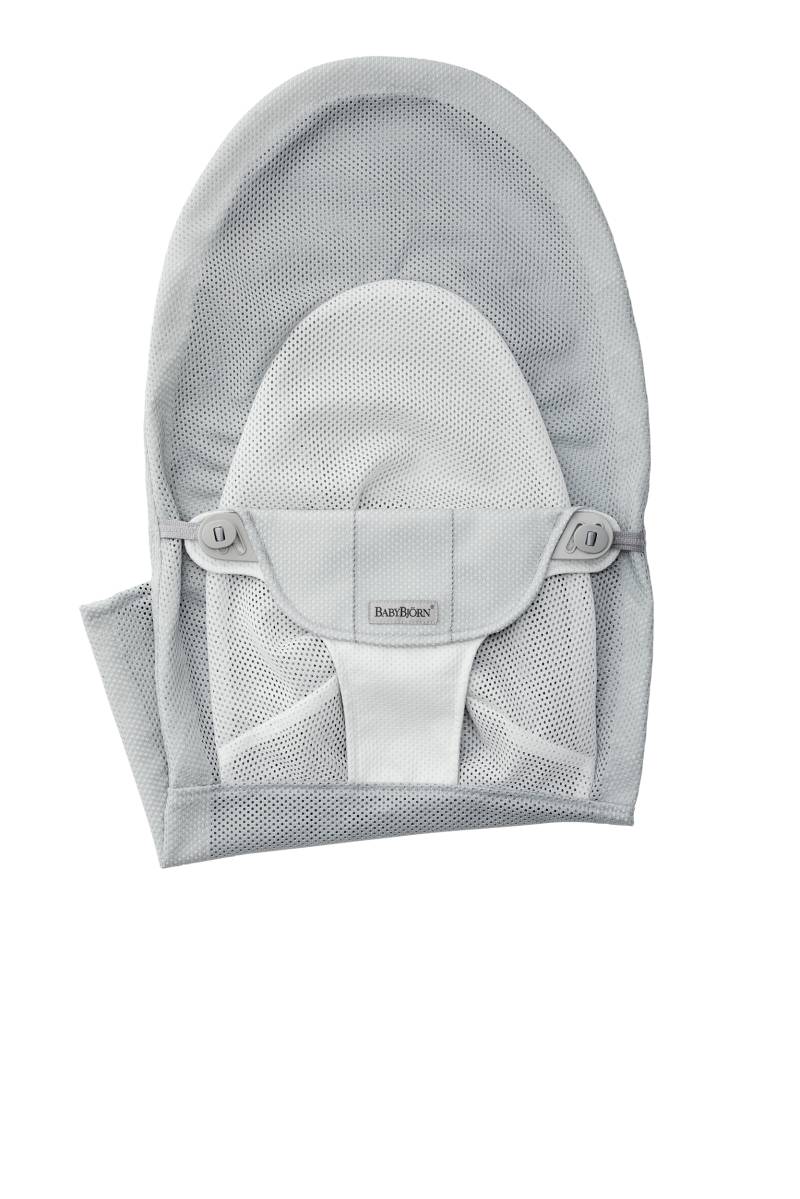 Zusätzlicher Stoffsitz für Babywippe Balance Soft - Silber/Weiß / Netzstoff von BabyBjörn
