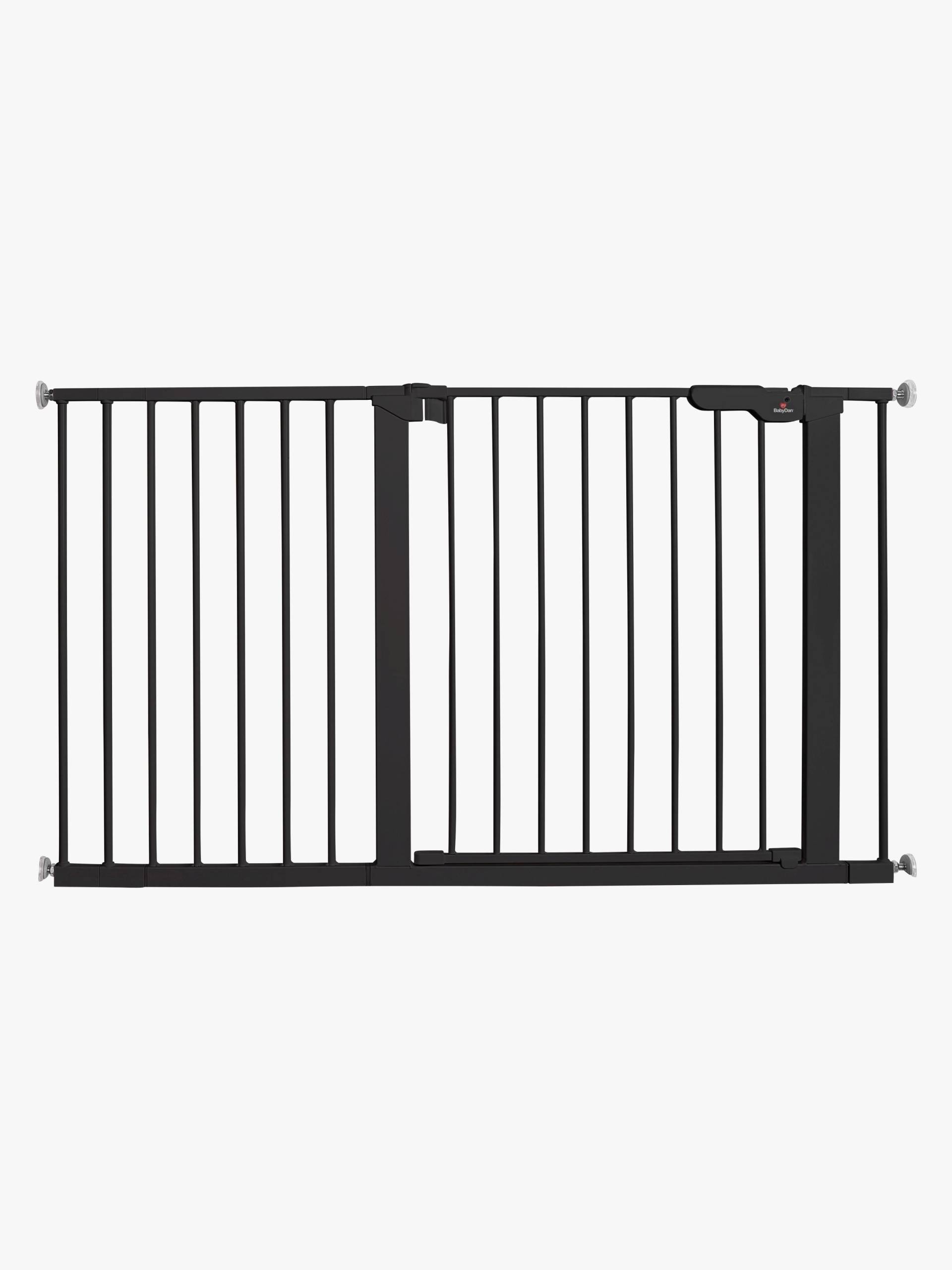 BabyDan Premier Klemmgitter + 8 Erweiterungen 126-132,2 cm, Schwarz von BabyDan