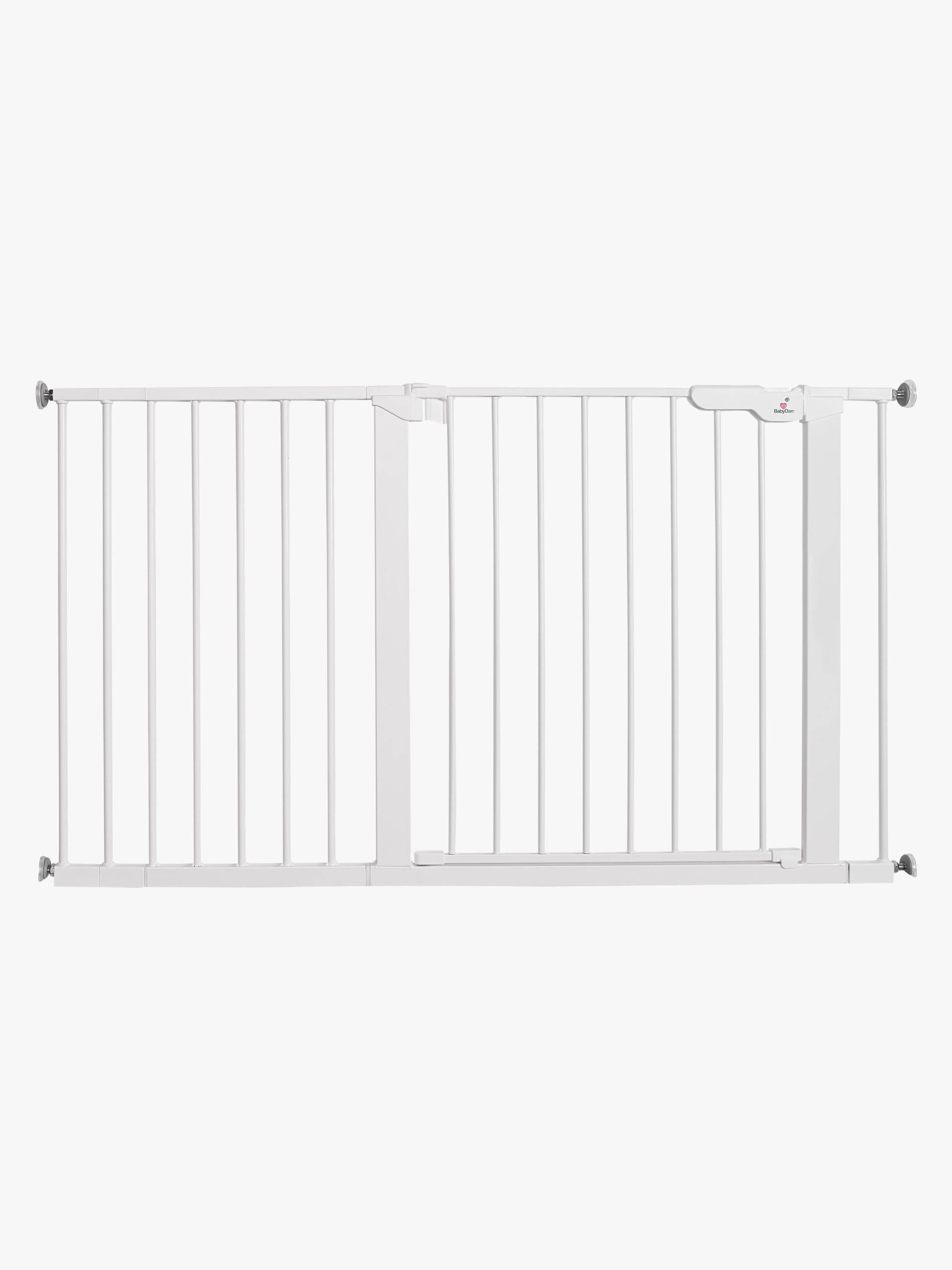 BabyDan Premier Klemmgitter + 8 Erweiterungen 126-132,2 cm, Weiß von BabyDan