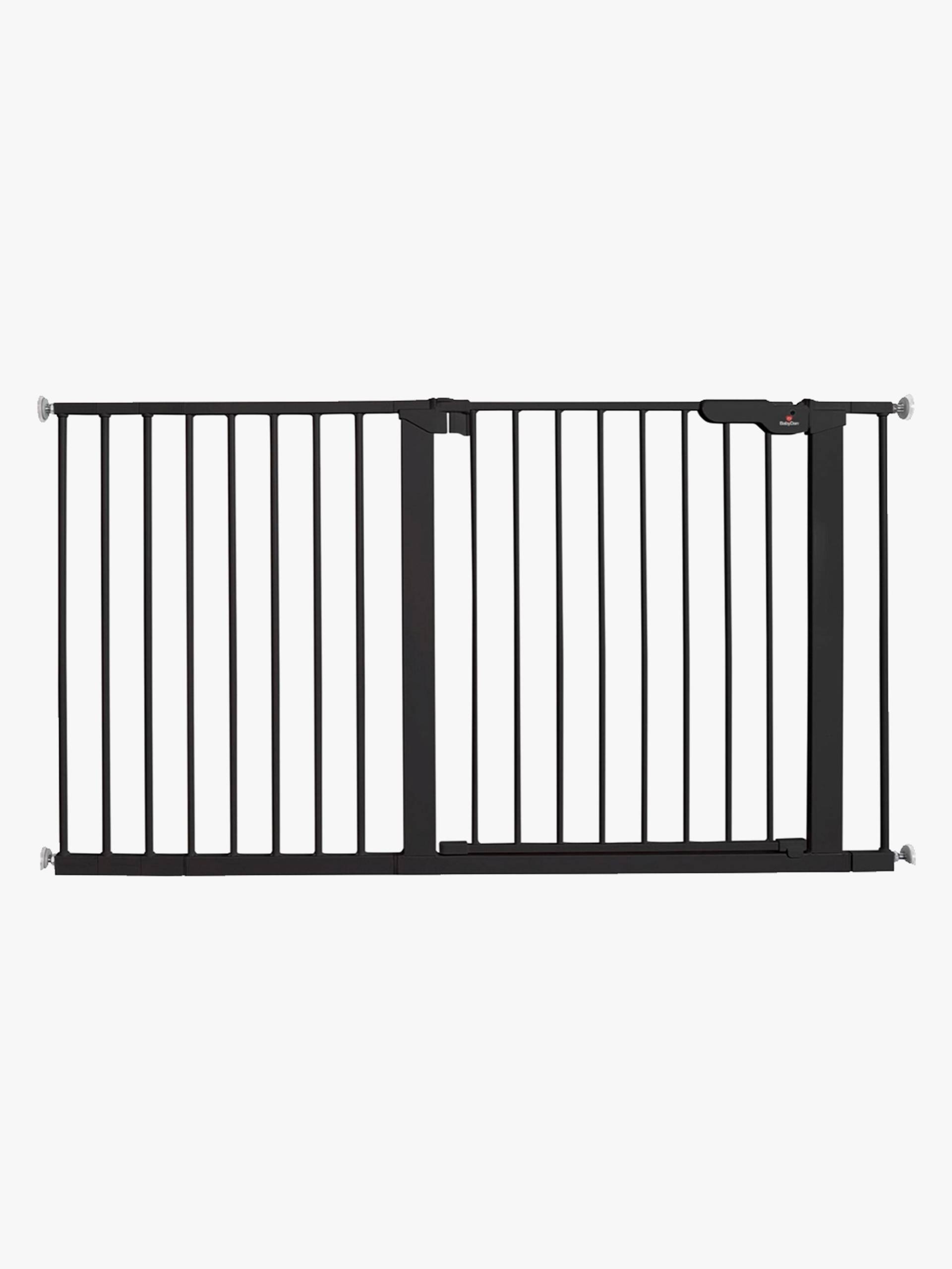 BabyDan Premier Klemmgitter + 9 Erweiterungen 126-132,2 cm, Schwarz von BabyDan