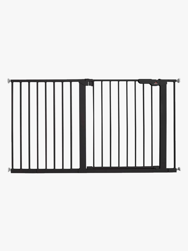 BabyDan Premier Klemmgitter + 9 Erweiterungen 126-132,2 cm, Schwarz von BabyDan