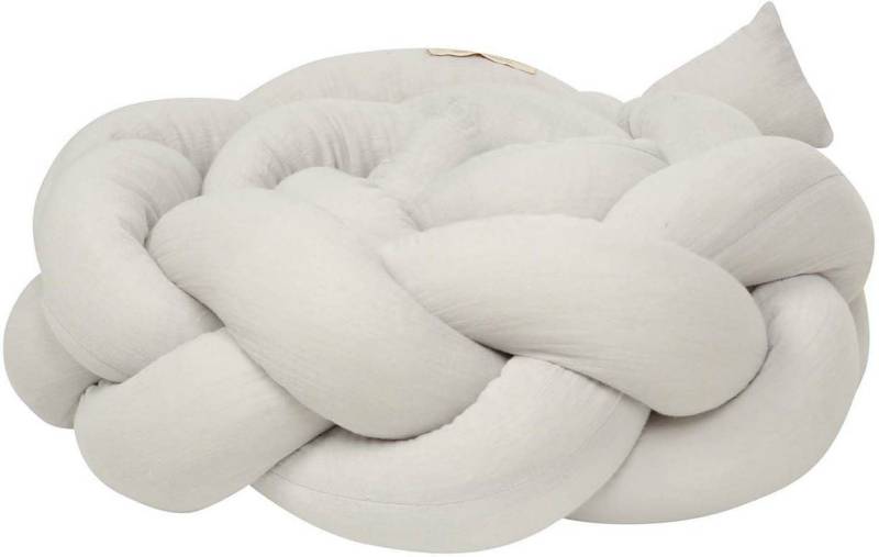 BabyMatex Nestchen  Geflochten 200 cm, Hellgrau von BabyMatex