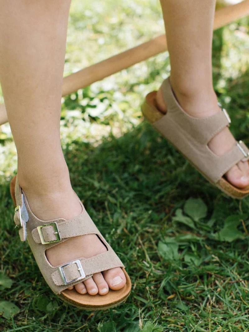 BabyMocs Vacay Kinder Sandalen, Beige, 25-26 von BabyMocs