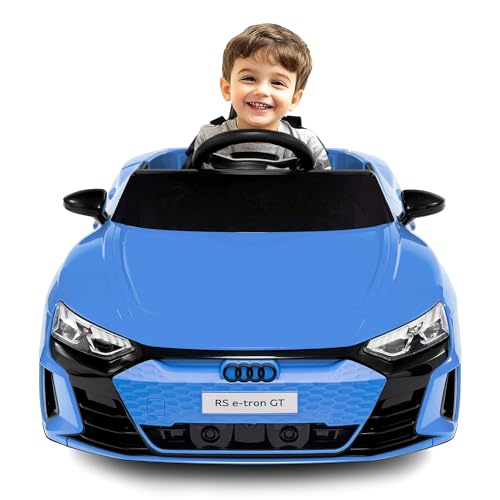 Elektroauto für Kinder Audi RS E-TRON (Blau) von Babycar – Elektro-Audi für Kinder, offiziell lizenziert, 12 Volt mit 2,4-GHz-Fernbedienung, öffnende Türen mit MP3 von Babycar