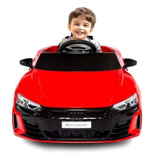 Elektroauto für Kinder Audi RS E-TRON (Rot) von Babycar – Elektro-Audi für Kinder, offiziell lizenziert, 12 Volt mit 2,4-GHz-Fernbedienung, öffnende Türen mit MP3 von Babycar