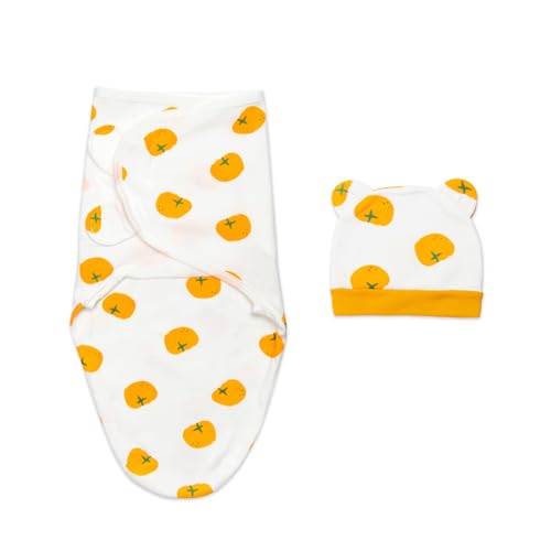 Reborn Baby Doll Swaddle Blanket Newborn Dolls Bath Blanket Set with Blanket and Hat Fit 17-22 Inch Reborn Dolls Clothes Accessories Cute Animal Design 2Pcs of Pack (Orange) von Babyfere