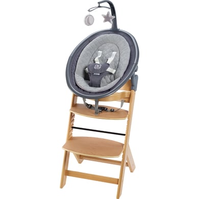 babyGO Hochstuhl-Set Newborn Family Natur / Grey von babyGO