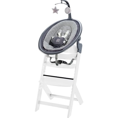 babyGO Hochstuhl-Set Newborn Family White / Grey von babyGO