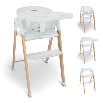 babyGO Hochstuhl Levels white wood optic von babyGO