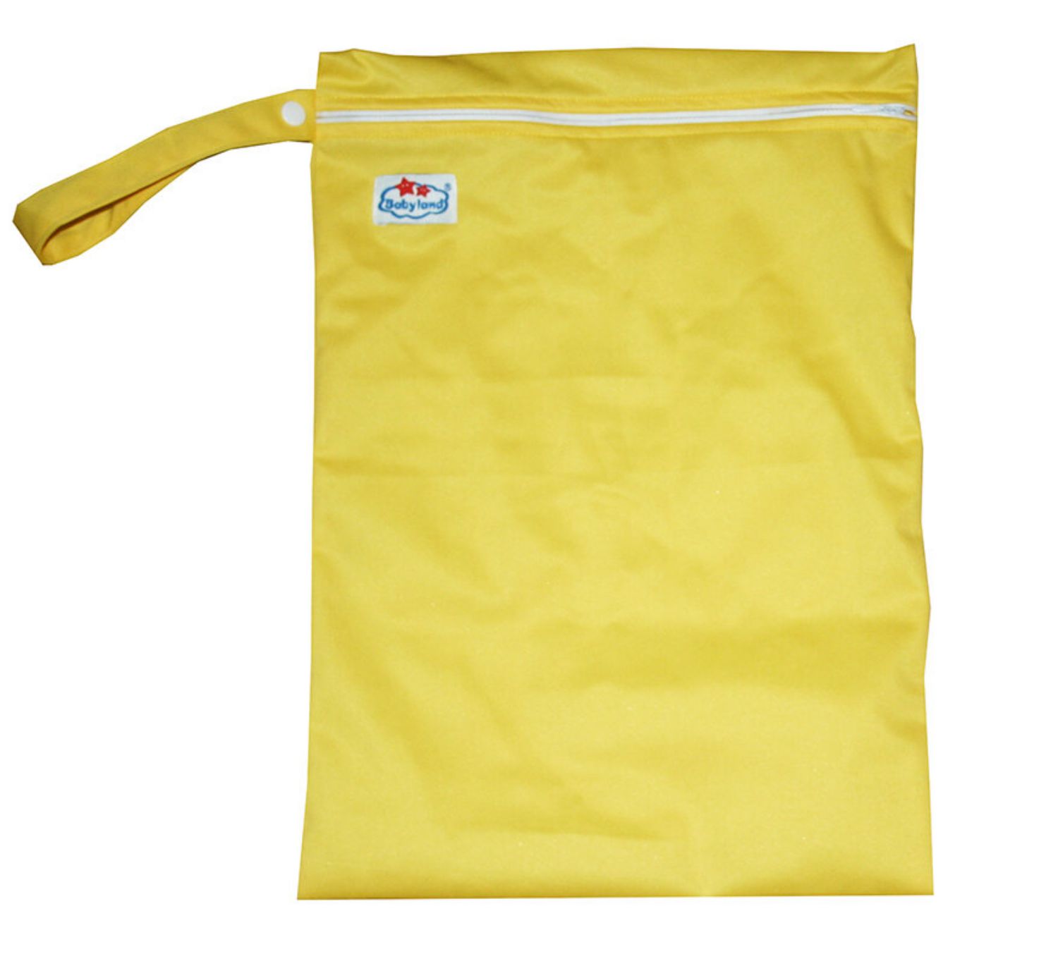 Babyland einfarbige Nasstasche (M) - Gelb von Babyland