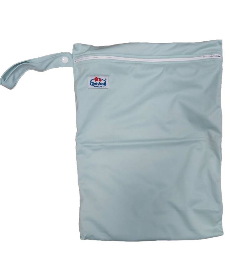 Babyland einfarbige Nasstasche (M) - Mint von Babyland