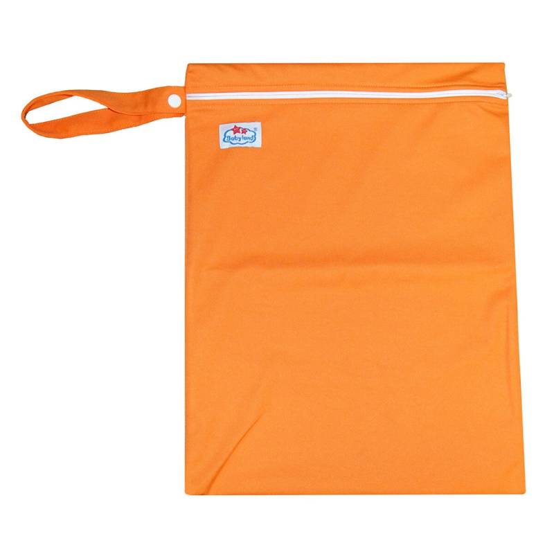 Babyland einfarbige Nasstasche (M) - Orange von Babyland
