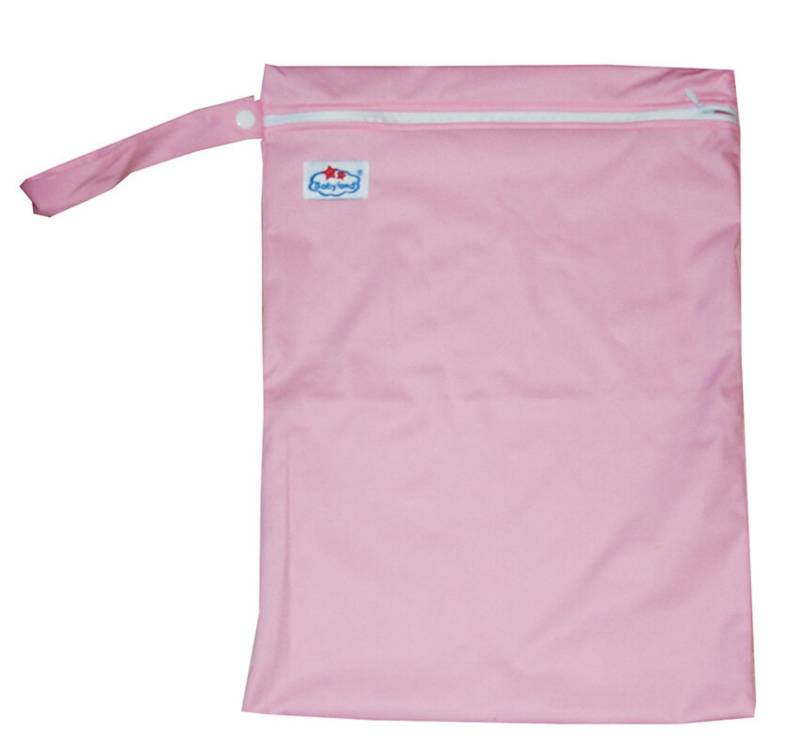 Babyland einfarbige Nasstasche (M) - Rosa von Babyland