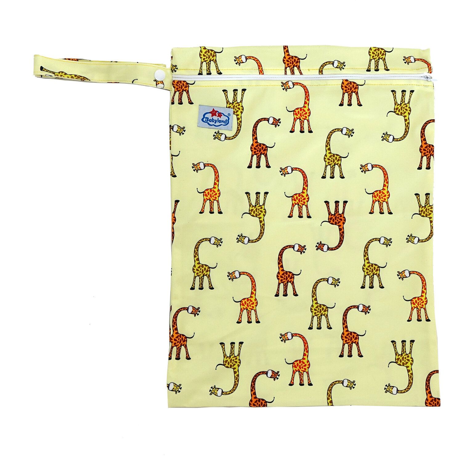 Babyland gemusterte Nasstasche (M) - Giraffen gelb von Babyland