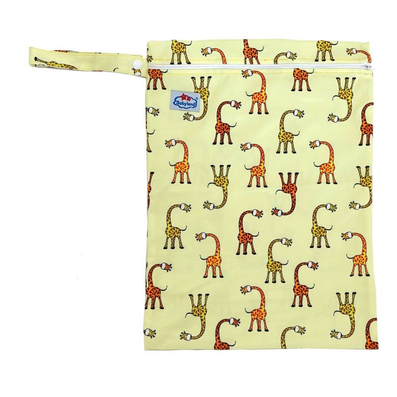 Babyland gemusterte Nasstasche (M) - Giraffen gelb von Babyland