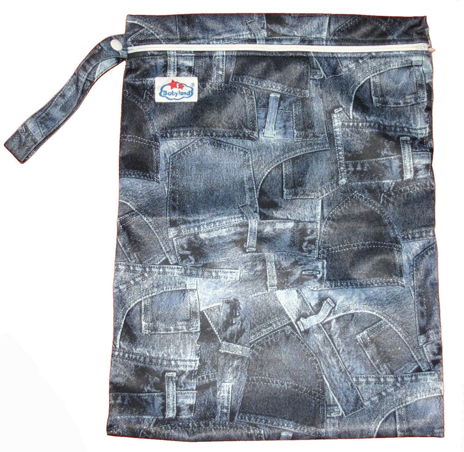 Babyland gemusterte Nasstasche (M) - Jeans von Babyland