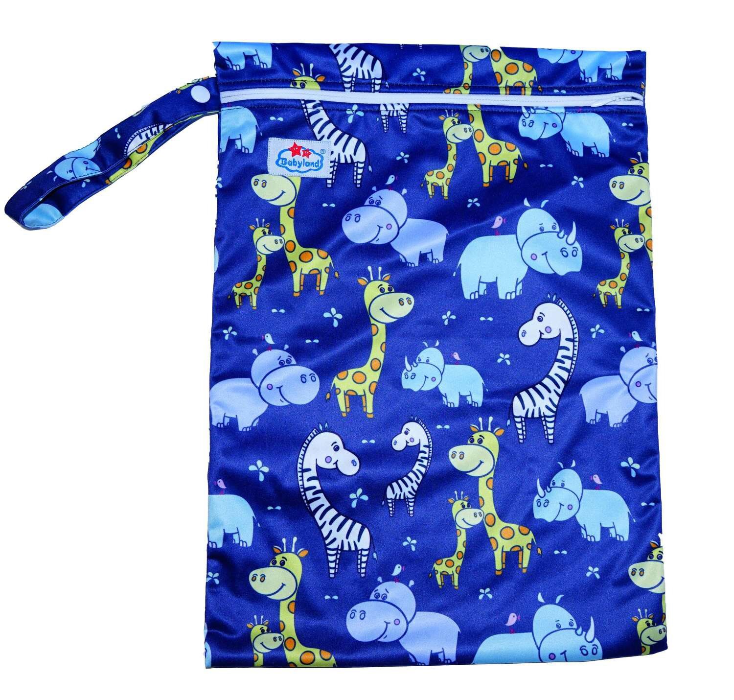 Babyland gemusterte Nasstasche (M) - Safari (navy) von Babyland