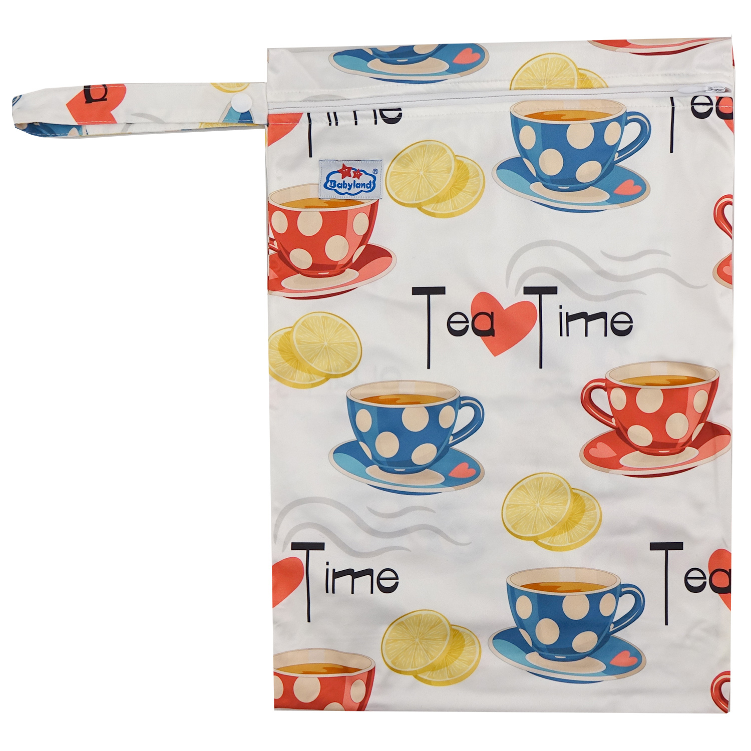 Babyland gemusterte Nasstasche (M) - Tea Time von Babyland
