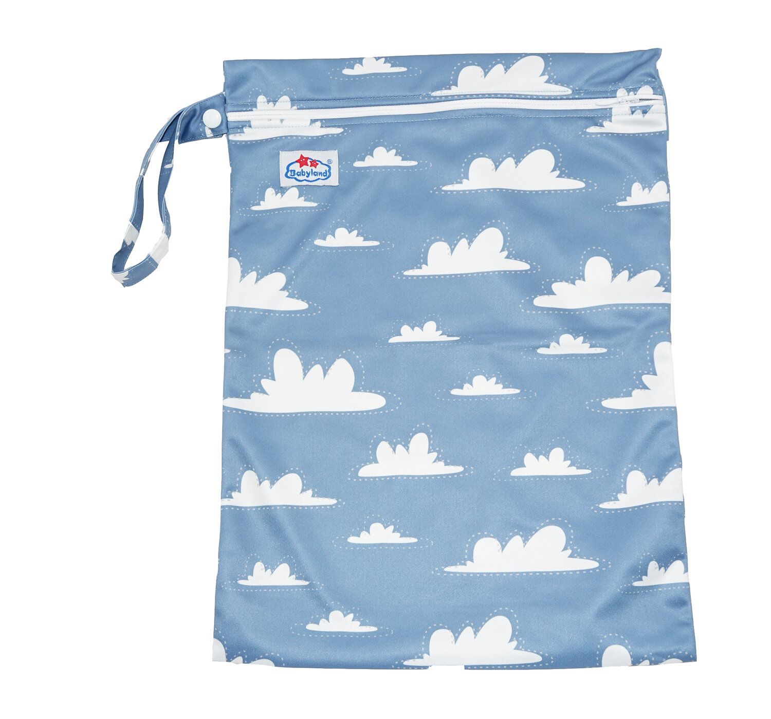 Babyland gemusterte Nasstasche (M) - Wolken von Babyland