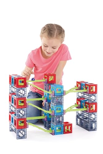 Babylon 353-20909 Qvolution Advanced Kugelbahn, 72-teiliges Set, Magnetische Konstruktion, 3D-Lernspielzeug von Babylon
