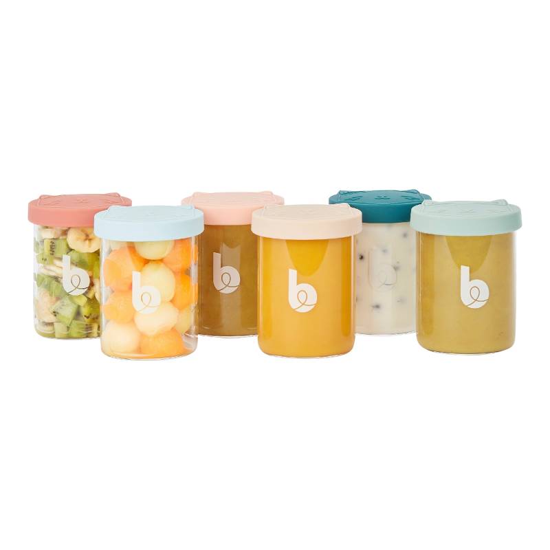 Babymoov 6er-Pack ISY Aufbewahrungsbecher Glas Bowls 250ml von Babymoov