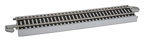 Bachmann Trains - Snap-Fit E-Z Track 22,9 cm gerade Spur – Bulk (50 Stück) – Nickel-Silber-Schiene mit grauem Straßenbett – HO-Skala von Bachmann Trains