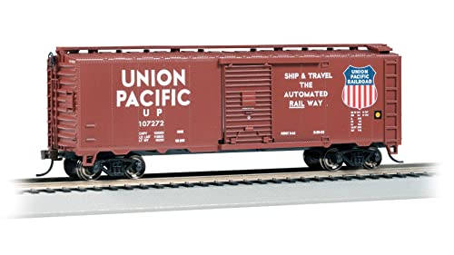Bachmann Boxcar Union Pacific - Spur HO - Dunkelblau und Gelb - Kunststoff - Modellbahn-Wagen - Eisenbahnwagen - Boxcar von Bachmann