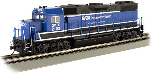 Bachmann EMD GP38-2 GATX Leasing GMTX - Metall, Blau - Sculptur, Sculpture - Tischplatte, Handgemacht von Bachmann