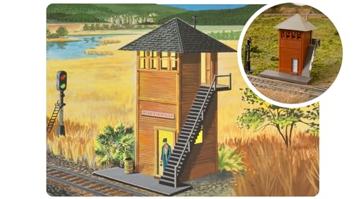 Bachmann Spur HO Bausatz Stellwerk - Modellbahn-Gebäudebausatz - Signal Box Kit - Modellbau-Kit - Eisenbahn - Kinder (8+) und Erwachsene - Unisex von Bachmann