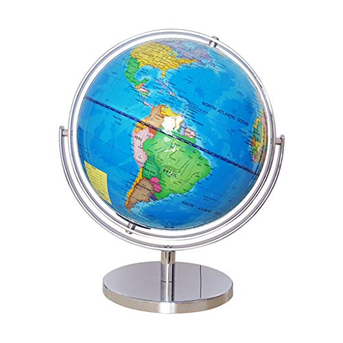 Backbayia 25 cm Globus Terrestre 720 Grad aus ABS Schreibtisch-Dekoration, Lernwerkzeug von Backbayia