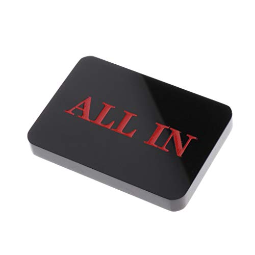 Backbayia Acryl Casino Poker Chip All-in Button Pokerchip Zubehör für Roulette, Turniere (Schwarz) von Backbayia