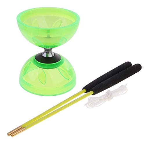 Backbayia Diabolo Bearing Diabolo mit 3fach-Kugellager, mit Gummistäben für Kinder und Erwachsene Backbayia Diabolo Bearing Diabolo mit 3fach-Kugellager, mit Gummistäben für Kinder und Erwachsene von Backbayia