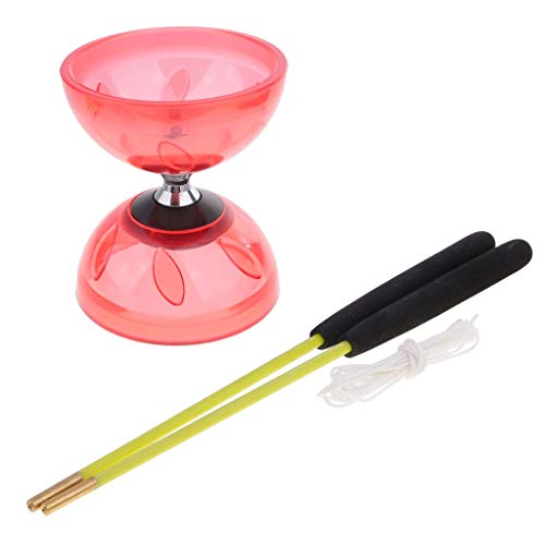 Backbayia Diabolo mit 3 Kugellagern, Bearing, Schnur für Diabolo, mit Handstäben aus Gummi, für Kinder und Erwachsene Backbayia Diabolo mit 3 Kugellagern, Bearing, Schnur für Diabolo, mit Handstäben aus Gummi, für Kinder und Erwachsene von Backbayia