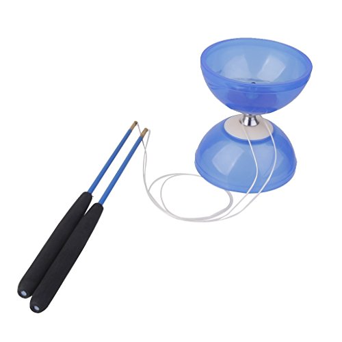 Backbayia 5-Bearing Diabolo + Handstäbe + Kette, Kugellager, Diode, Spielzeug für Kinder und Erwachsene von Backbayia