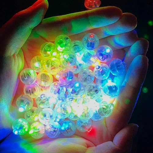 Bacxzomx 120 Stück LED Ballons Lichter, Mini LED Licht Leuchtkugeln, LED Ballon Blinkende Party Lichter für Papierlaterne Weihnachten Geburtstag Karneval Bar Klub Dekor (Bunt) von Bacxzomx