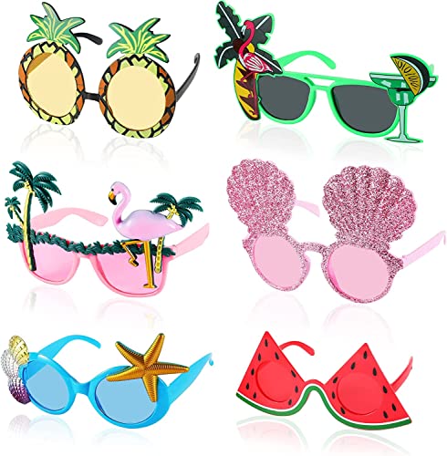 Bacxzomx 6 Stück Party Brille, Lustige Brille Hawaii Sonnenbrille Tropical Brille Kostüm Party Sonnenbrille für Strand Pool Thema Dekoration, Sonnenbrille für Sommer Party Photo Requisiten Bacxzomx 6 Stück Party Brille, Lustige Brille Hawaii Sonnenbrille Tropical Brille Kostüm Party Sonnenbrille für Strand Pool Thema Dekoration, Sonnenbrille für Sommer Party Photo Requisiten von Bacxzomx