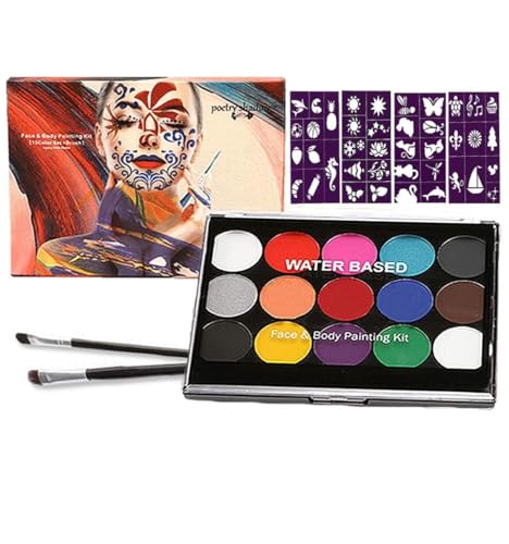 Kinderschminke Set, 15 Farben Schminkfarben Schminkpalette Kinderschminke Set, 15 Farben Schminkfarben Schminkpalette von Bacxzomx