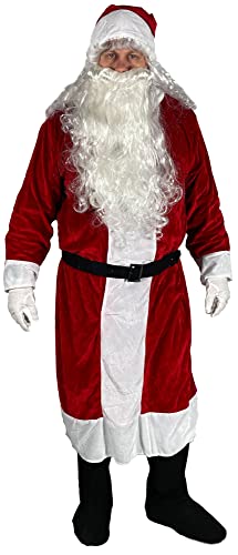 Bad Taste Nikolaus Kostüm, 6-teilig - Weihnachtsmannkostüm in Übergröße, Größe: M/L von Bad Taste
