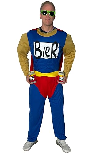 Bad Taste Superhelden-Kostüm Bier-Mann mit Cape für Herren, Größe:L Bad Taste Superhelden-Kostüm Bier-Mann mit Cape für Herren, Größe:L von bad taste dieser Style macht geil