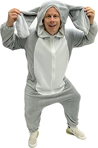 Bad Taste graues Hasenkostüm für Erwachsene - Größe S-XXXXL für Damen und Herren - Hasen Kostüm mit Schlappohren, Größe:XXXl Bad Taste graues Hasenkostüm für Erwachsene - Größe S-XXXXL für Damen und Herren - Hasen Kostüm mit Schlappohren, Größe:XXXl von bad taste dieser Style macht geil