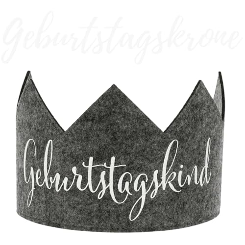 Bada Bing Filzkrone dunkel grau Geburtstagskind als Party Deko - Geburtstagskrone verstellbar für Kinder und Erwachsene - Filz Stoff Krone Geschenkidee für Kindergeburtstag - Stoffkrone Bada Bing Filzkrone dunkel grau Geburtstagskind als Party Deko - Geburtstagskrone verstellbar für Kinder und Erwachsene - Filz Stoff Krone Geschenkidee für Kindergeburtstag - Stoffkrone von Bada Bing