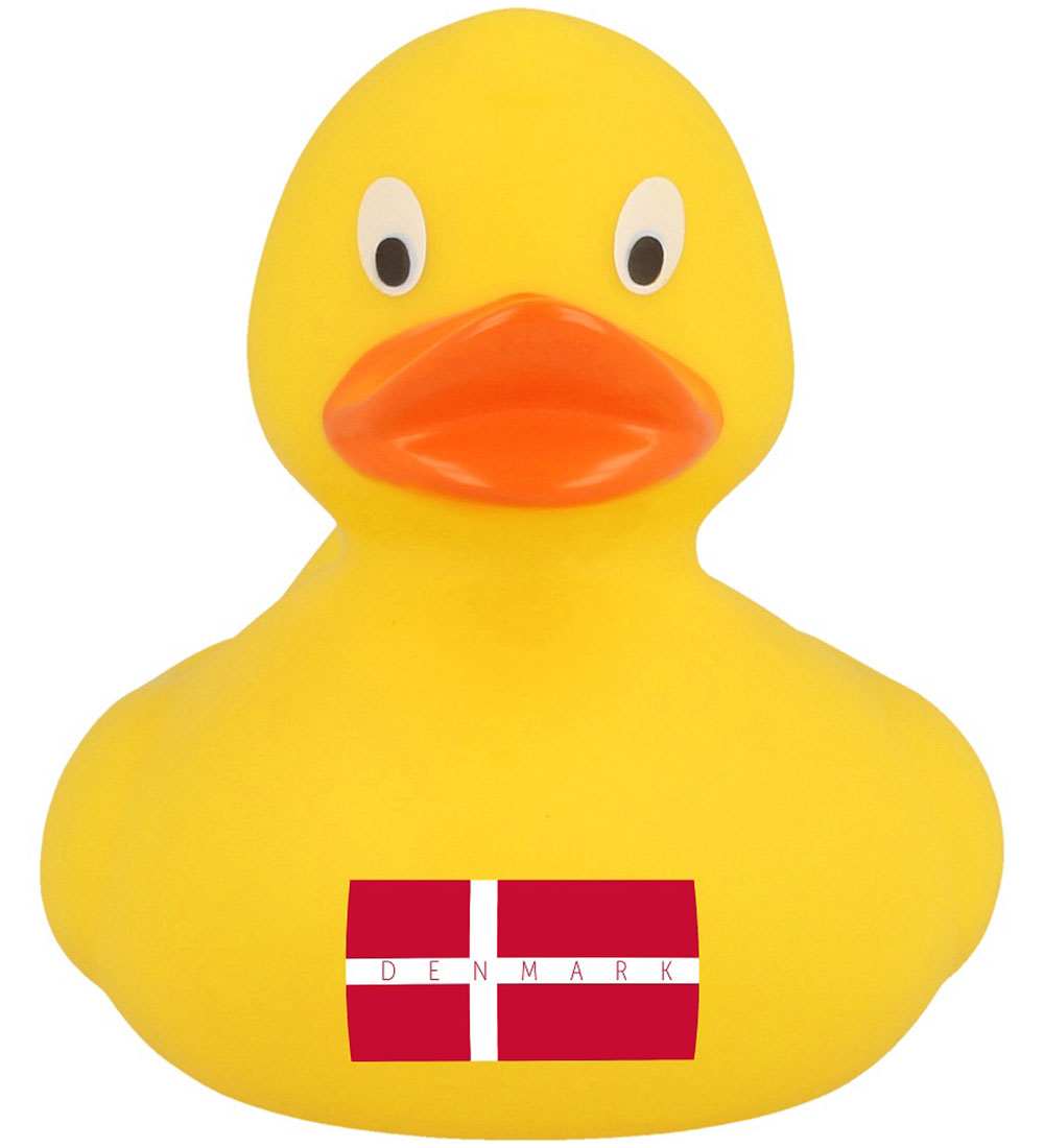 Badeente - Gelb Ente m. Dänisch Flagge - Badeand - One Size - Badespielzeug Badeente - Gelb Ente m. Dänisch Flagge - Badeand - One Size - Badespielzeug von Badeand