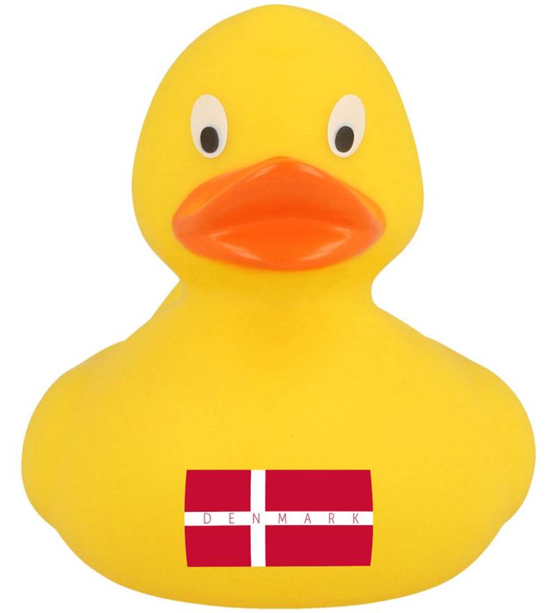 Badeente - Gelb Ente m. Dänisch Flagge - Badeand - One Size - Badespielzeug Badeente - Gelb Ente m. Dänisch Flagge - Badeand - One Size - Badespielzeug von Badeand