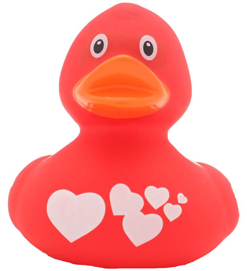 Badeente - Rot Ente m. Weiße Herzen - Badeand - One Size - Badespielzeug Badeente - Rot Ente m. Weiße Herzen - Badeand - One Size - Badespielzeug von Badeand