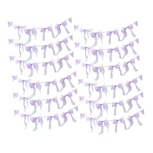 12 Stück Schleifen Girlande Wandgirlande Hängedekoration Dekobanner Partyzubehör Aus Robustem Polyester Langlebig für Geburtstage Hochzeiten Und Valen, Lila 12 Stück Schleifen Girlande Wandgirlande Hängedekoration Dekobanner Partyzubehör Aus Robustem Polyester Langlebig für Geburtstage Hochzeiten Und Valen, Lila von Badiman