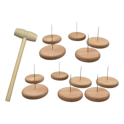 Badiman 12x Puppenhalter aus Buchenholz, Unterstützung für Sammlerobjekte, 5,5 cm Basis von Badiman